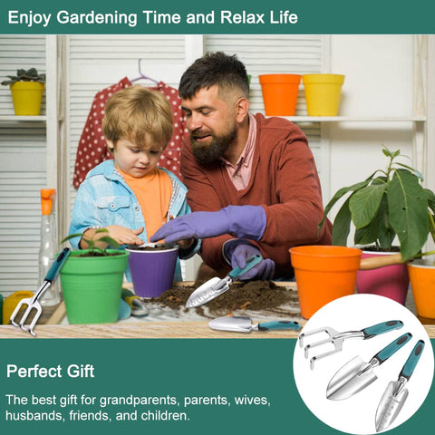 FANHAO rubberized handle close-up for comfortable grip during gardening