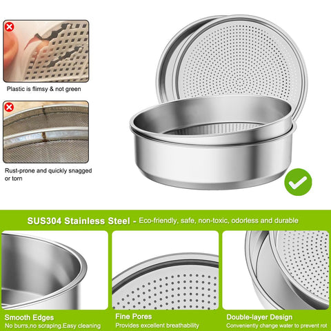 Indoor or outdoor sprouting with FANHAO trays for greens and sprouts.