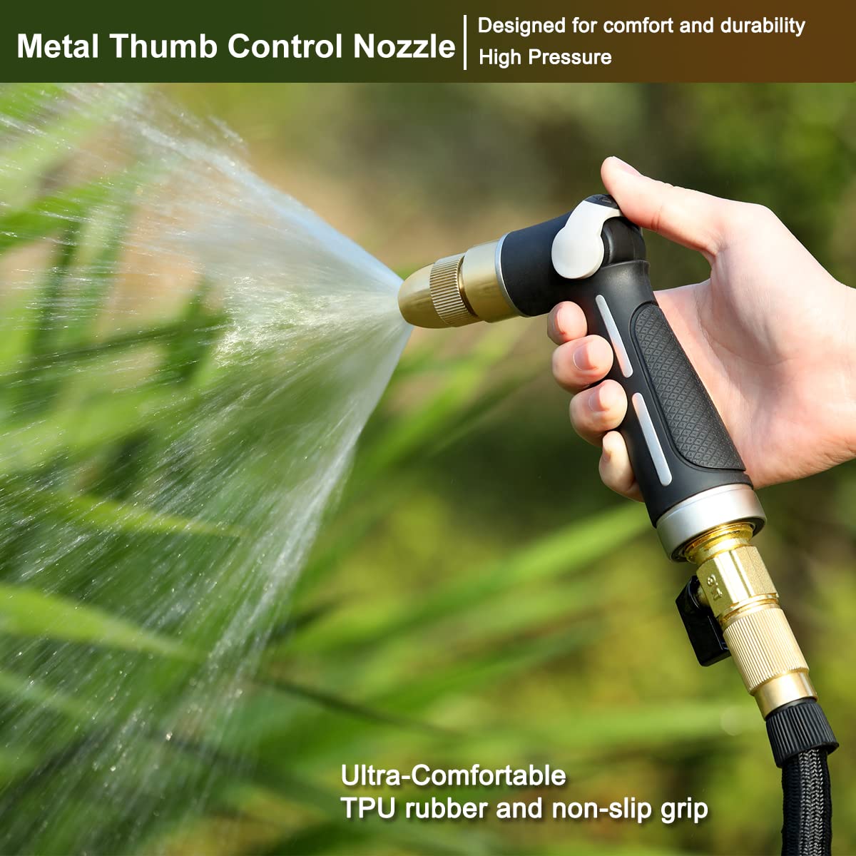 FANHAO metal spray nozzle with anti-slip handle for secure grip
