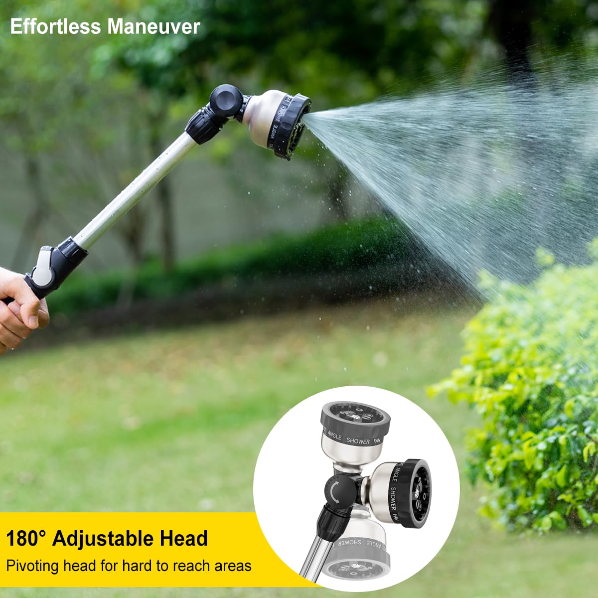 FANHAO non-slip grip wand keeps control when wet.