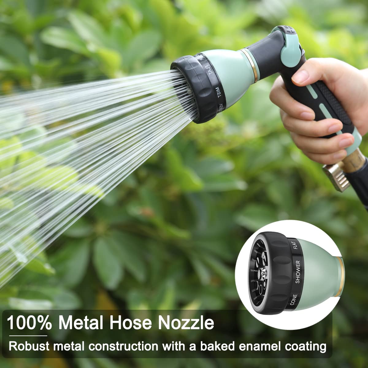 FANHAO nozzle showing the eight pattern selector for versatile tasks