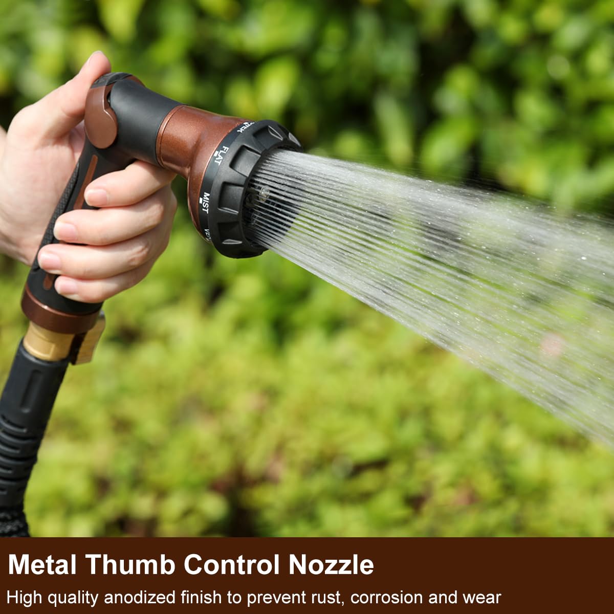 FANHAO thumb-control nozzle enables easy one-finger flow adjustment