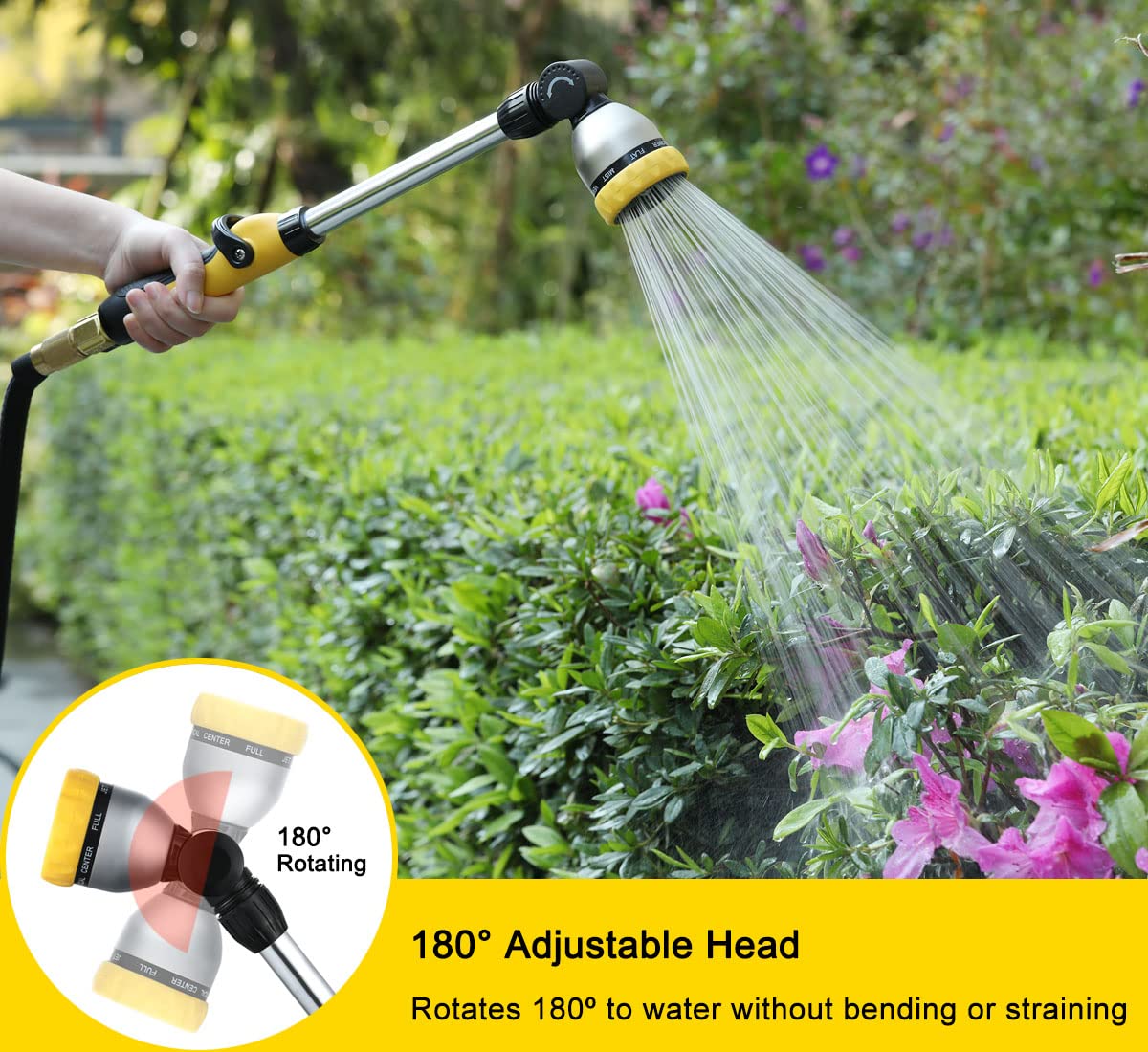 Fits standard 3/4-inch hoses without adapters.