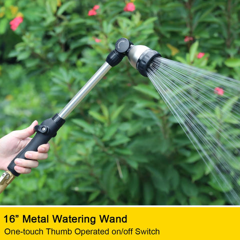 FANHAO sprayer wand with eight patterns enables precise plant watering.