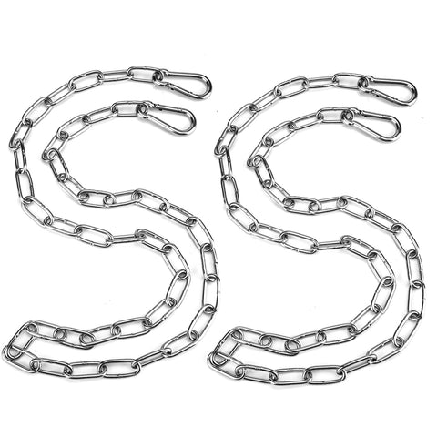 Fankutooys hanging swing chain kit in assembly view for outdoor use