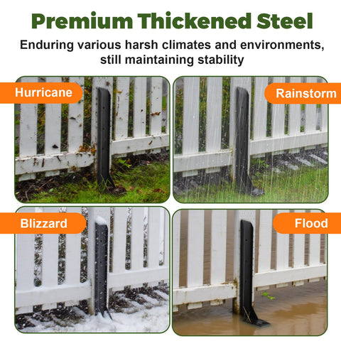 11-gauge thickened anchor resists wear for long-lasting post repairs.