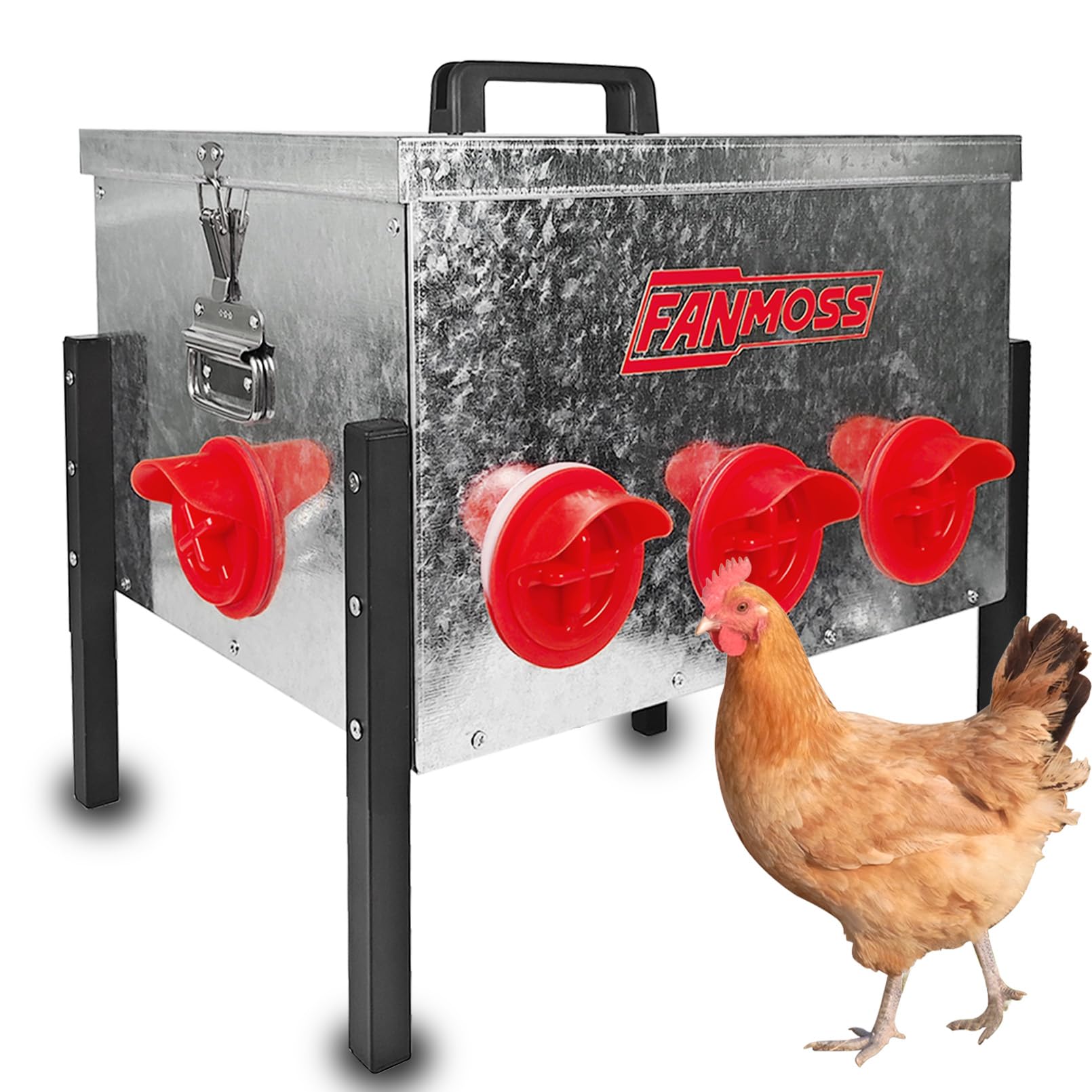 Fanmoss 60lb feeder main view highlights its large capacity for several birds.