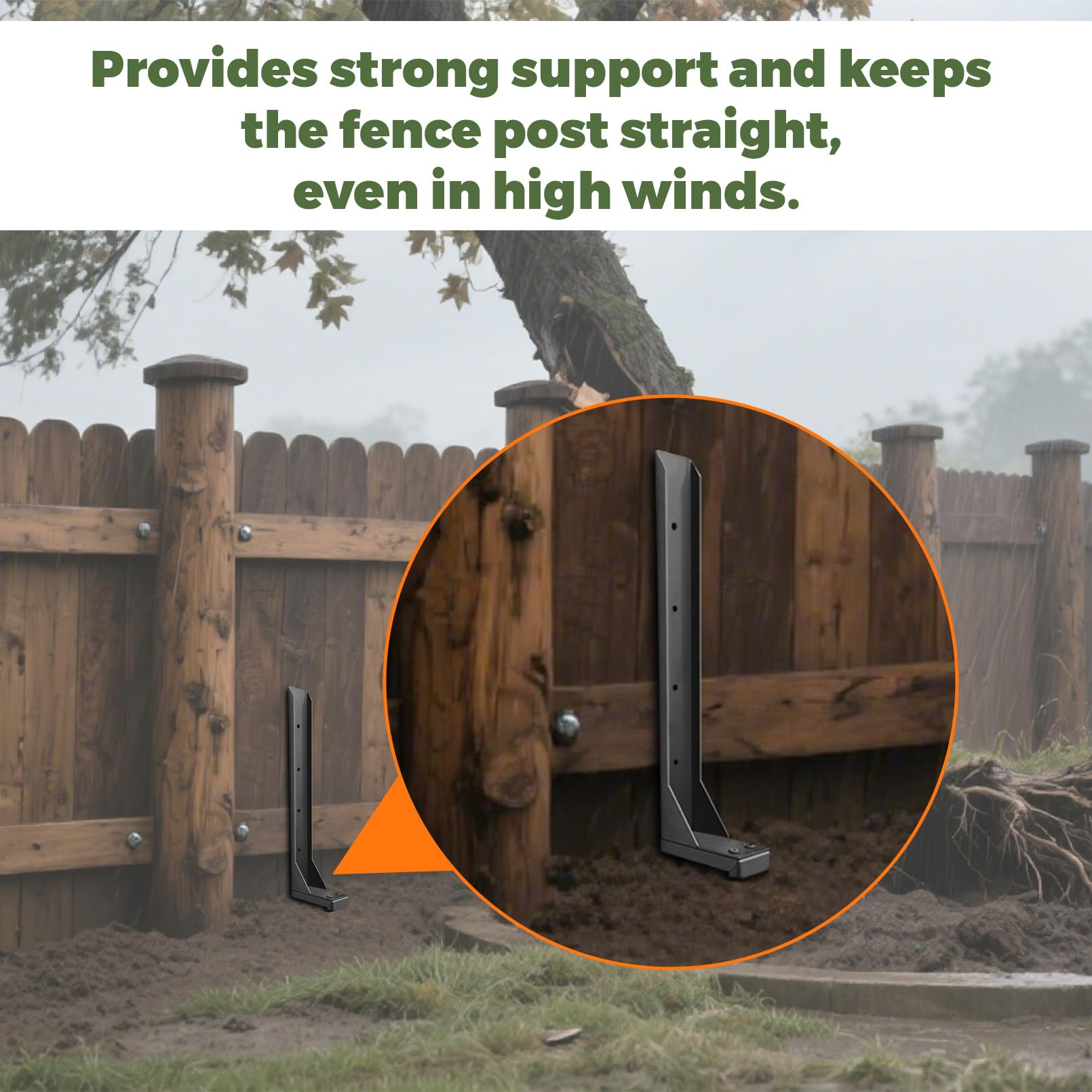 Fanmoss kit used in garden, estate, and road sign settings for flexible support
