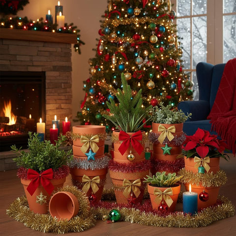 FANOBL small terracotta pots for indoor and outdoor planting.