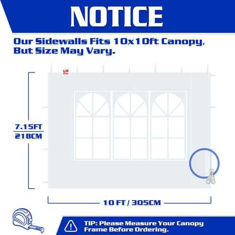 FANPAT sidewall with straps installs fast on compatible canopies.