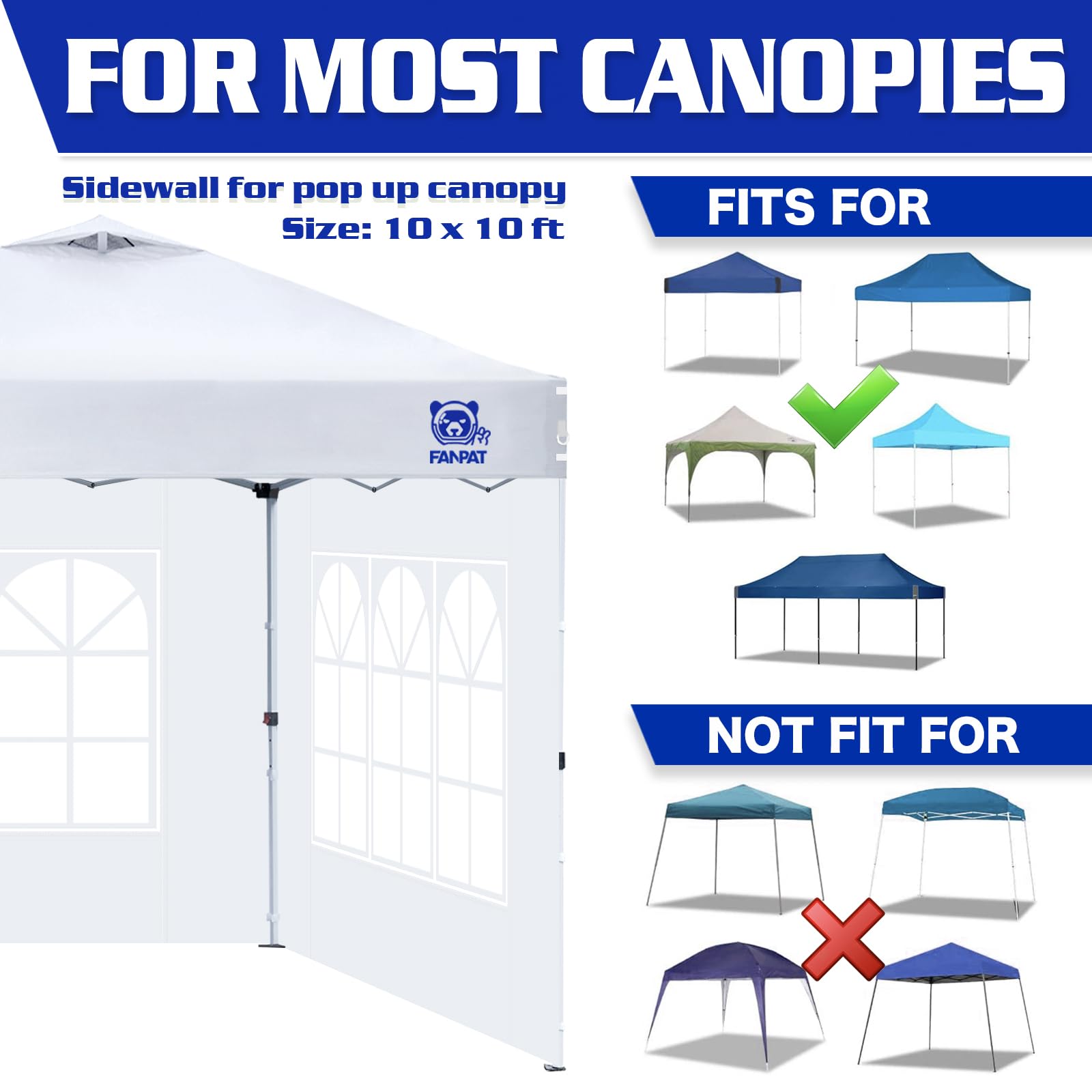 FANPAT enclosure-sidewall zips to create full coverage during events.