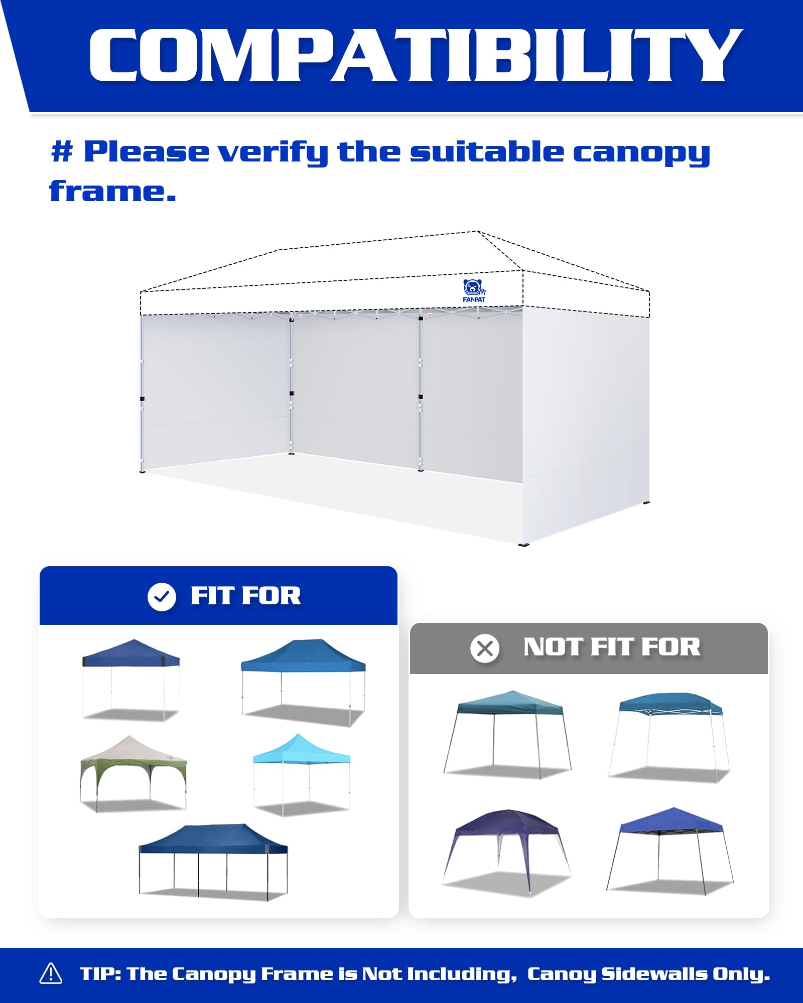 Fanpat easy install with hook and loop fasteners on canopy trusses