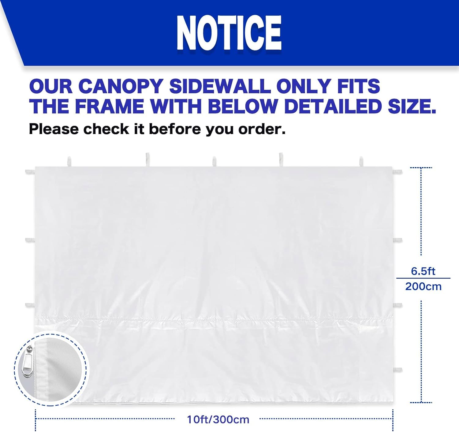 Fanpat instant canopy sidewall side panel shows flexible expansion for events.