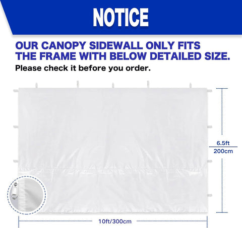 Fanpat instant canopy sidewall side panel shows flexible expansion for events.