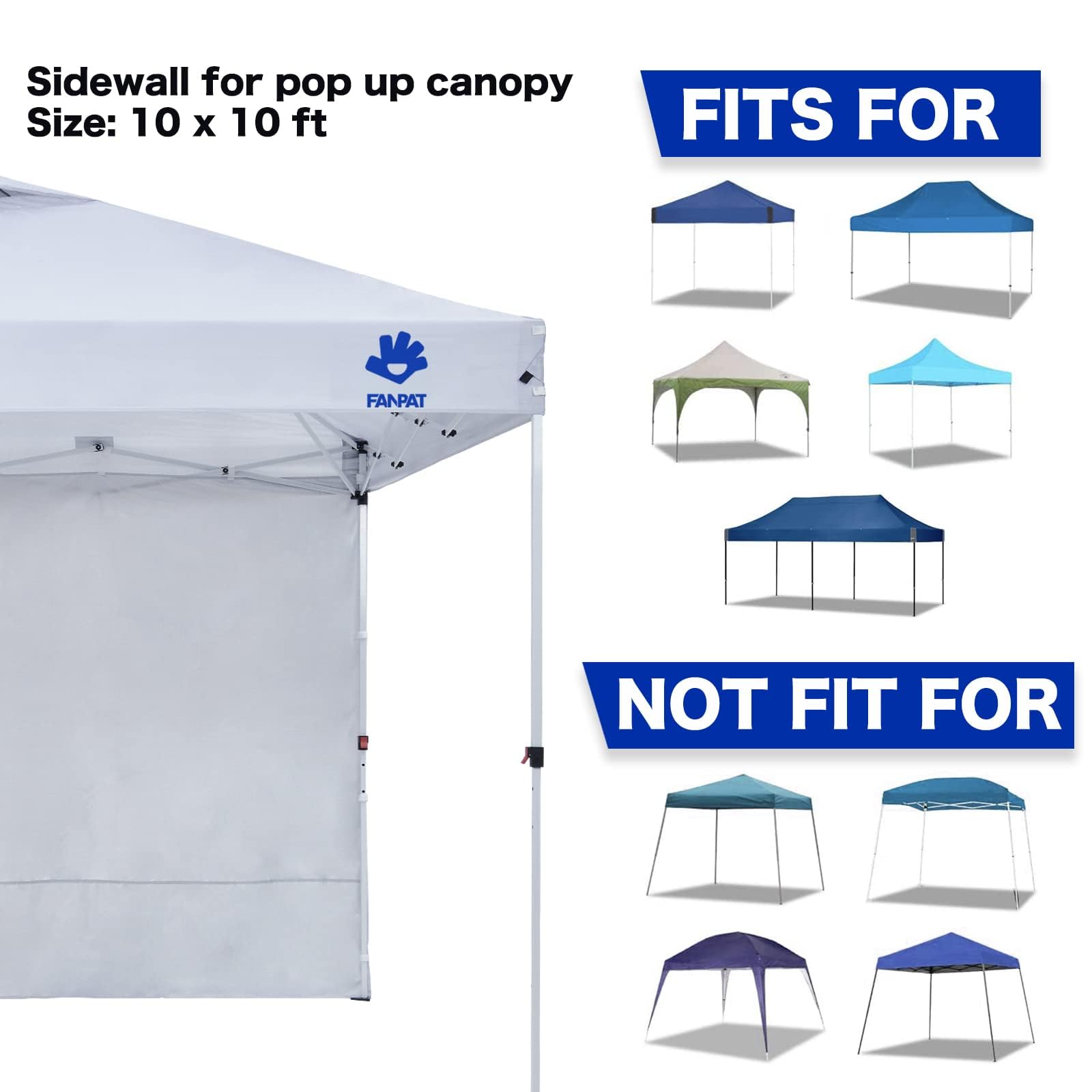 Fanpat blue sidewall with reinforced seams for durability