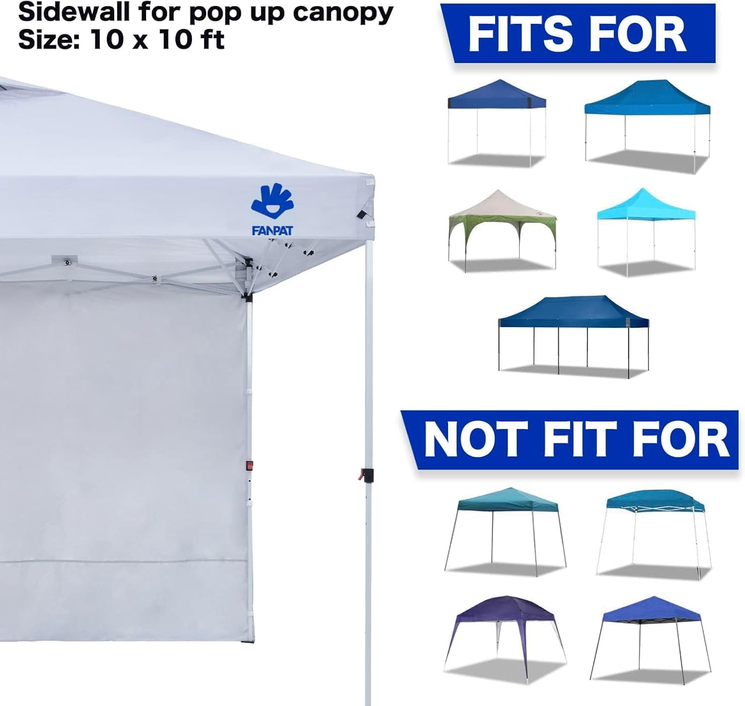 Fanpat privacy and wind protection in a vendor setup