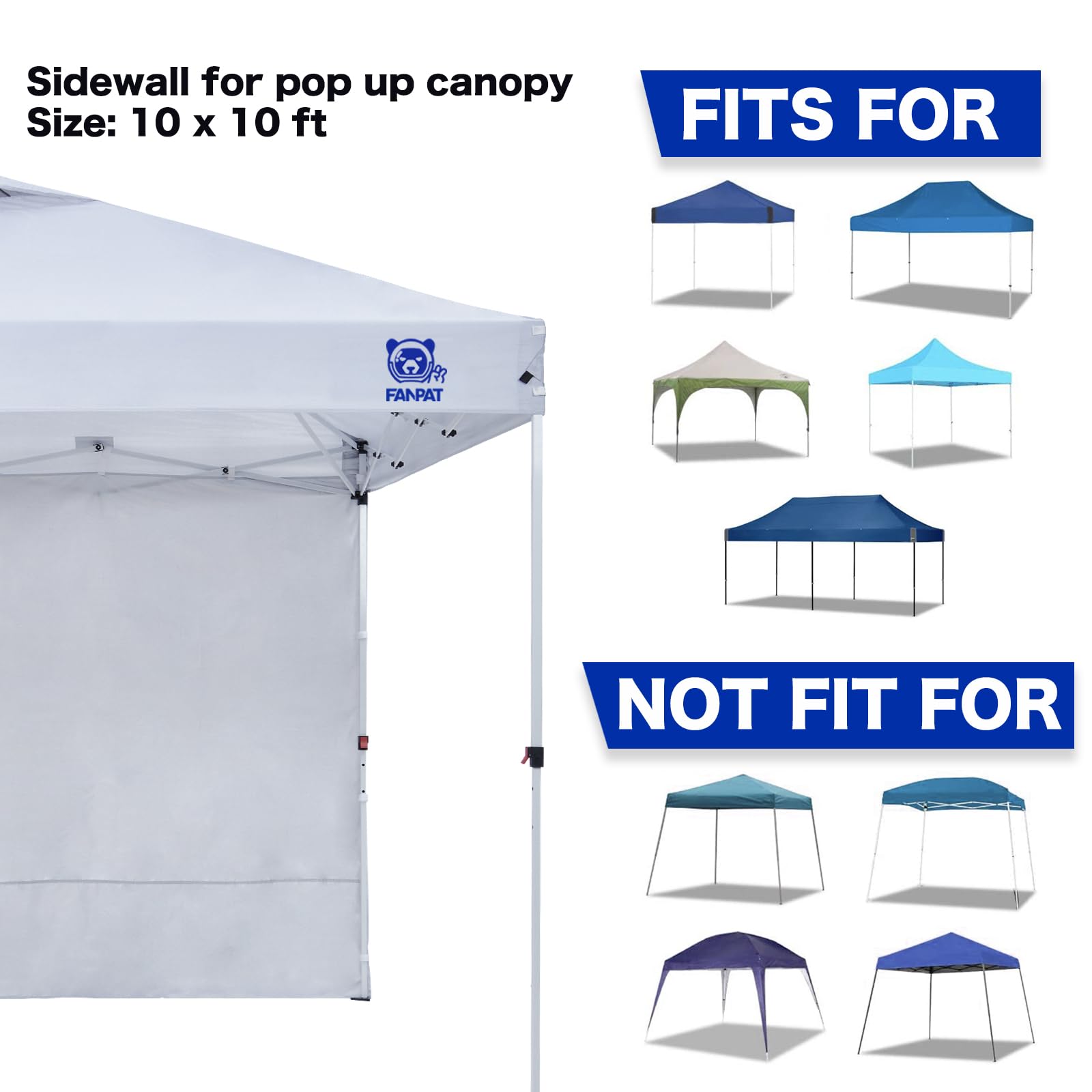 FANPAT sidewall 4pieces-pack ensures full enclosure when you need it.