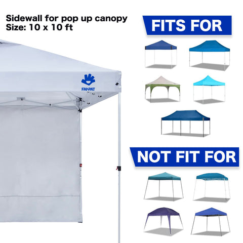 Fanpat sidewall in black for a clean, professional booth