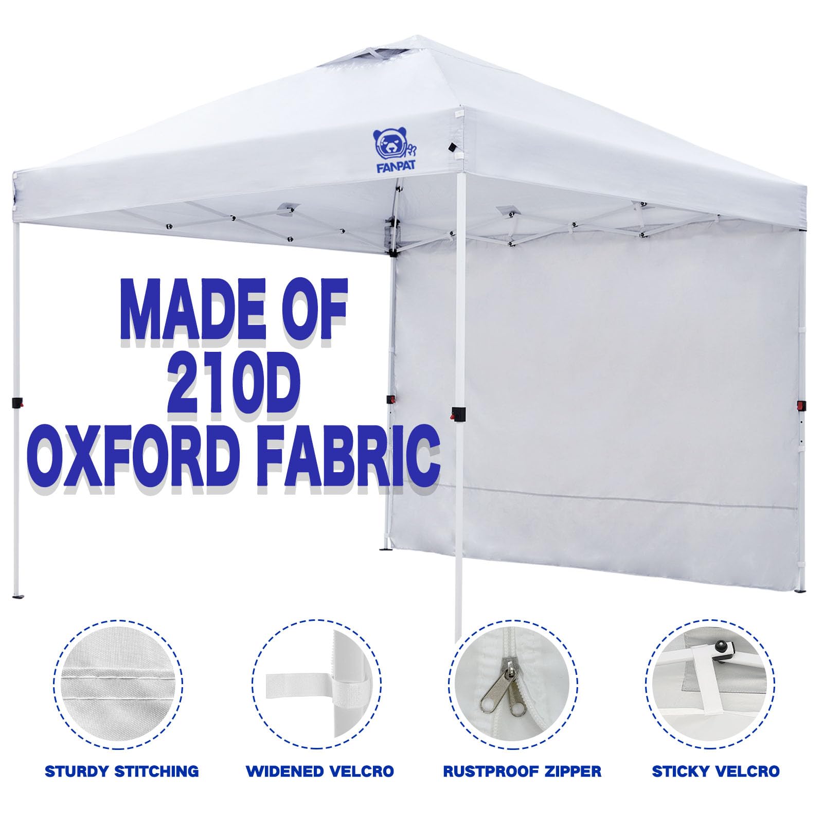 FANPAT sidewalls durable stitching enhances longevity for frequent events.