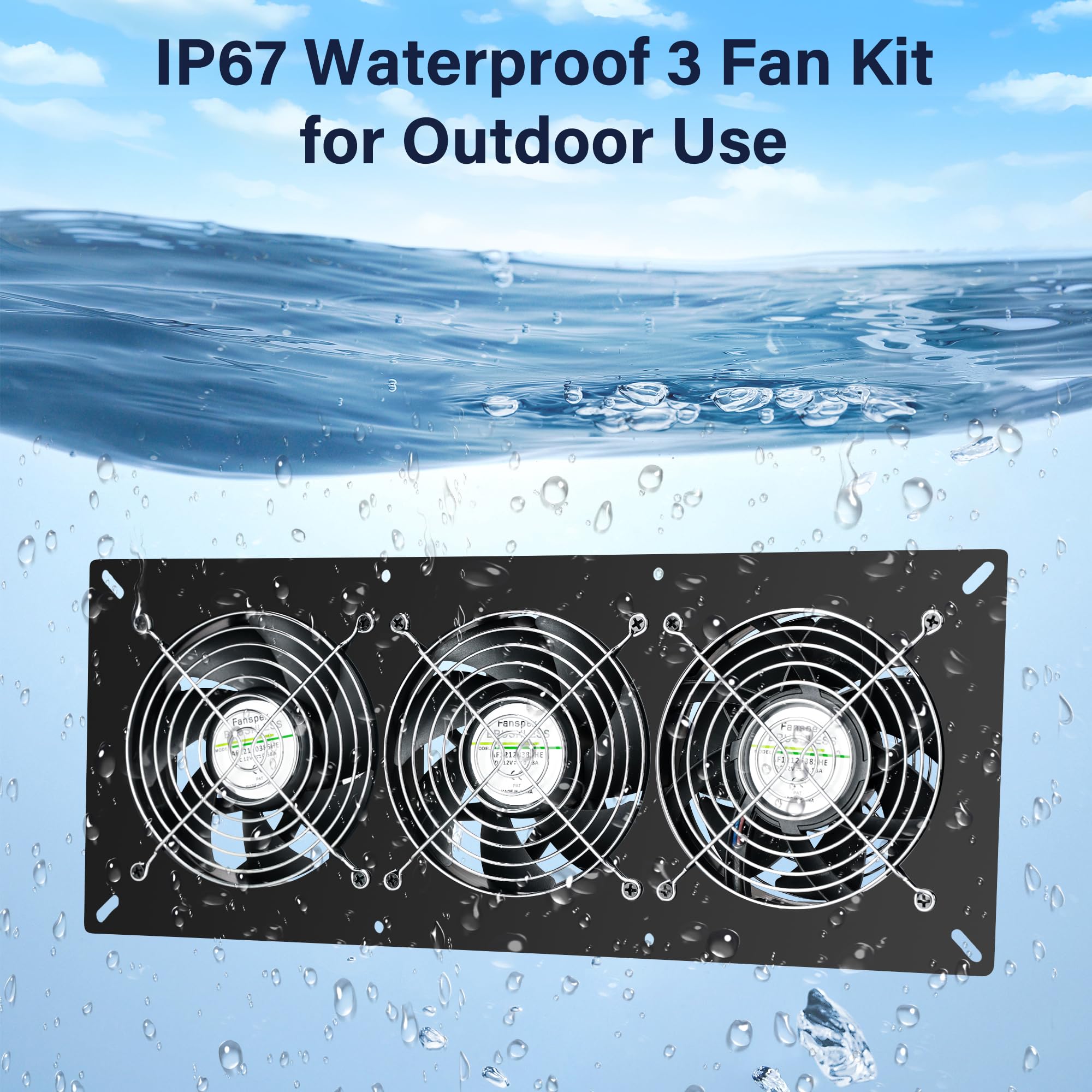 Fanspex IP67 waterproof fan designed for rugged outdoor use