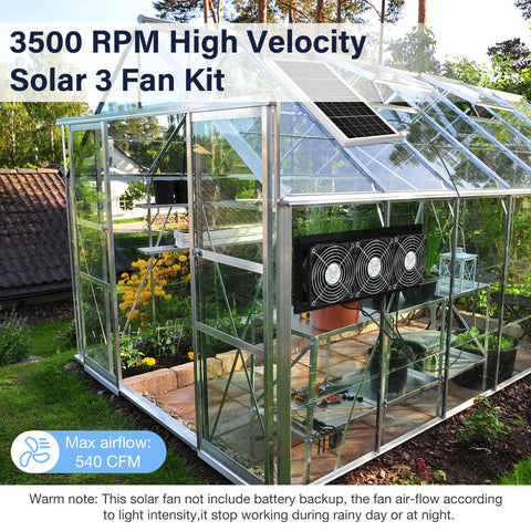 Fanspex outdoor installation on coop or greenhouse for efficient cooling