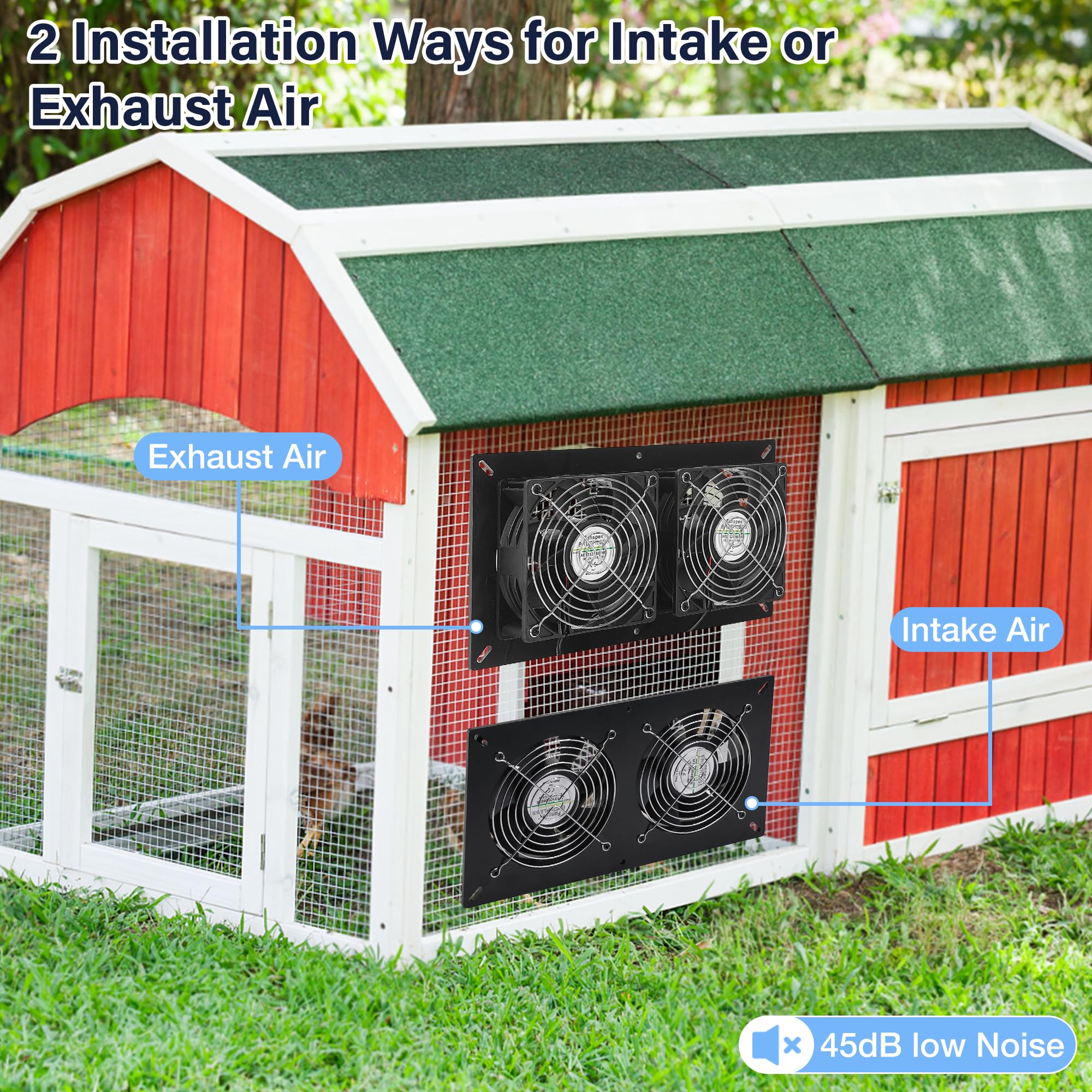 Fanspex Solar 2 Fan Kit greenhouse setup for better air movement