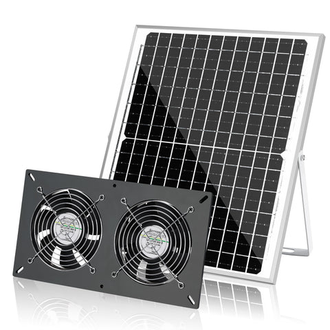 Fanspex Solar 2 Fan Kit panel view for outdoor cooling