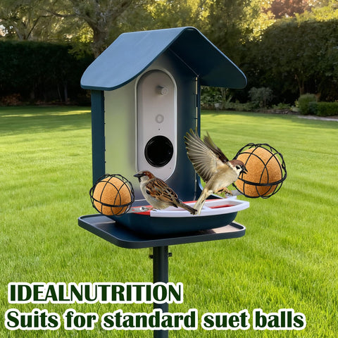 Cages fit most standard suet balls to minimize replacements.