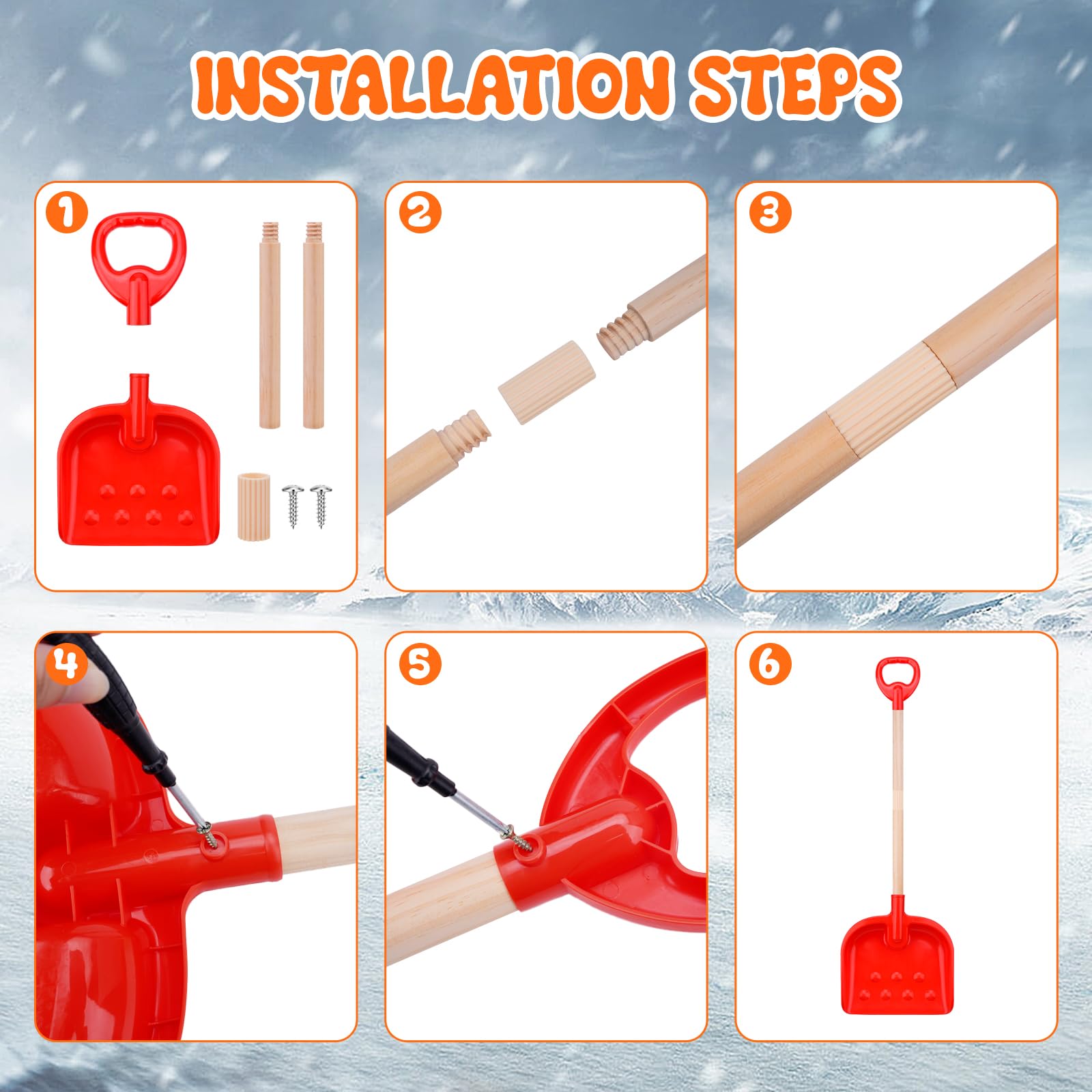 Fantasyon durable plastic shovel head highlights long-lasting strength during snowy jobs