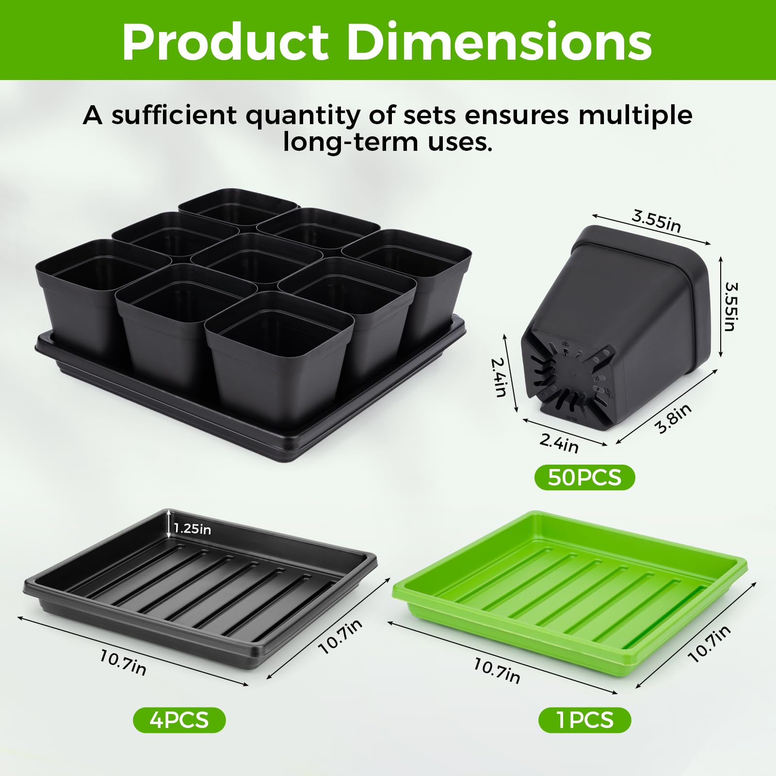 Durable Fantasyon seed trays ready for microgreens and herbs