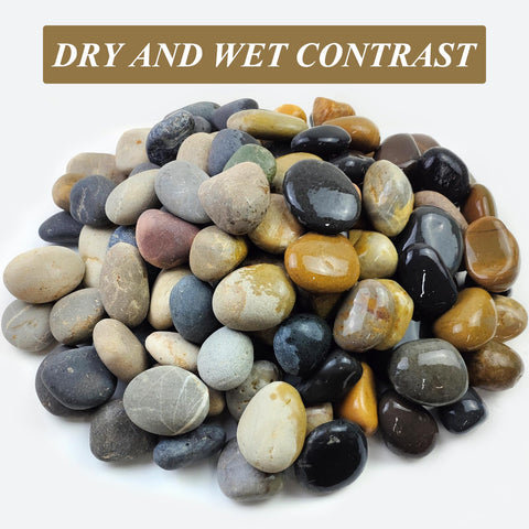 FANTIAN 2-3 inch river pebbles close-up for durable garden paths.