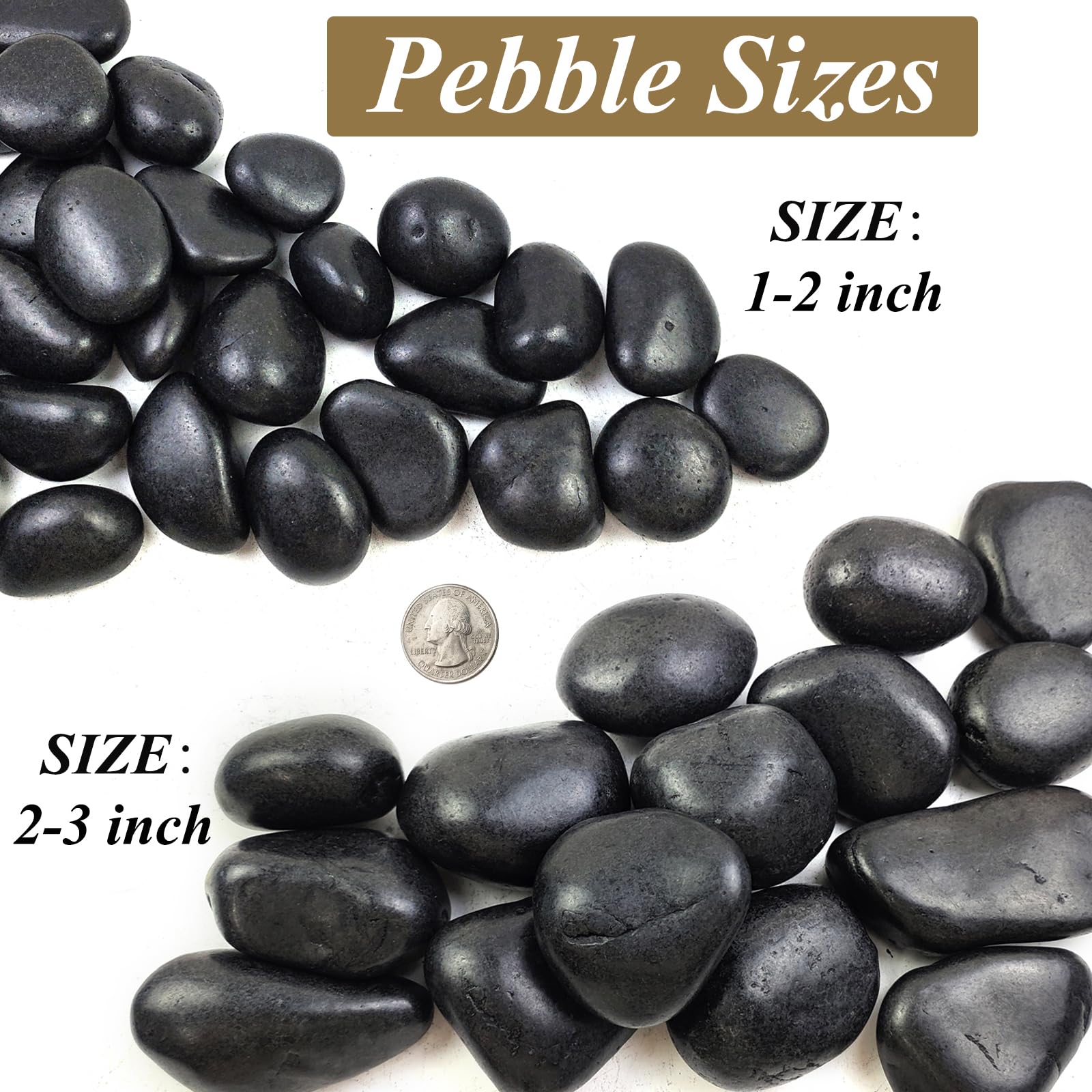 FANTIAN decorative river pebbles 2-3in for indoor decor display