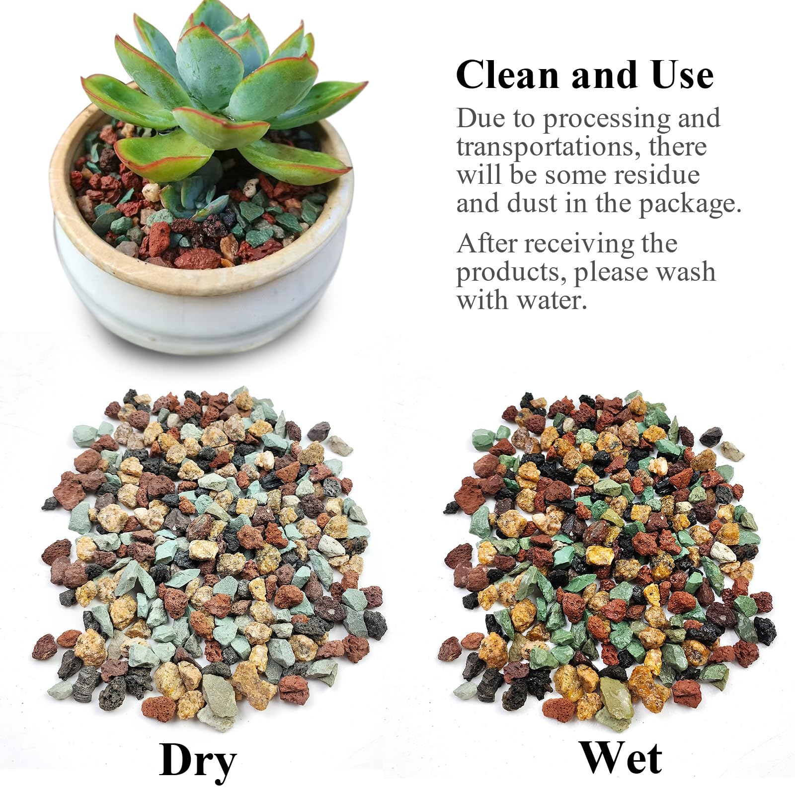 FANTIAN decorative rocks add color as pot surface mulch