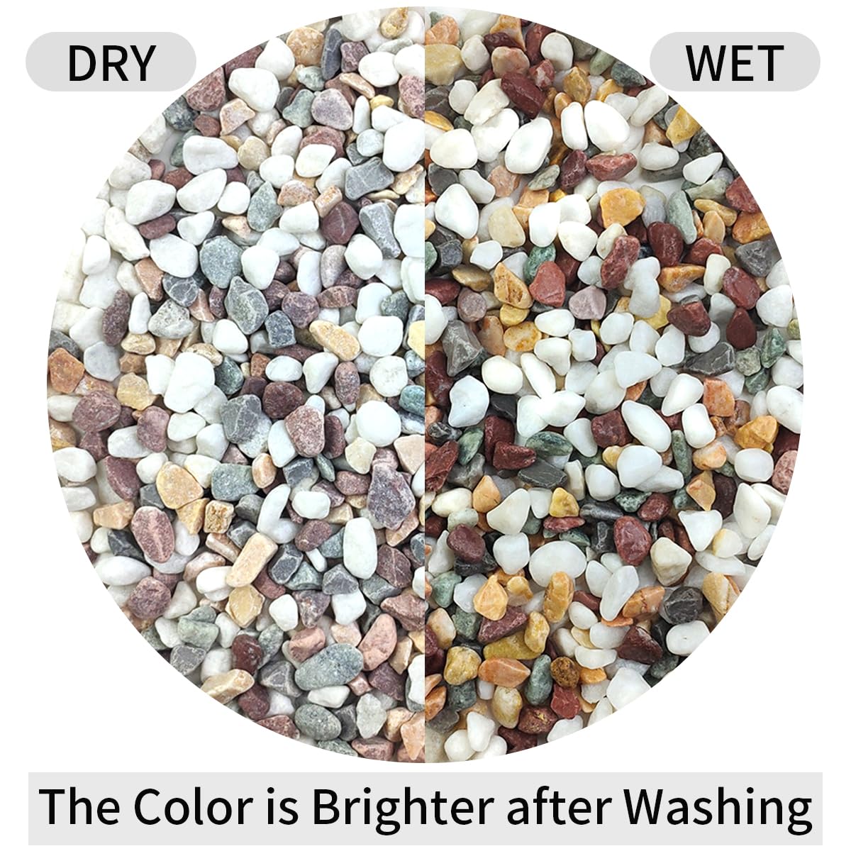 FANTIAN decorative rocks arranged in a vase showcase color and texture.
