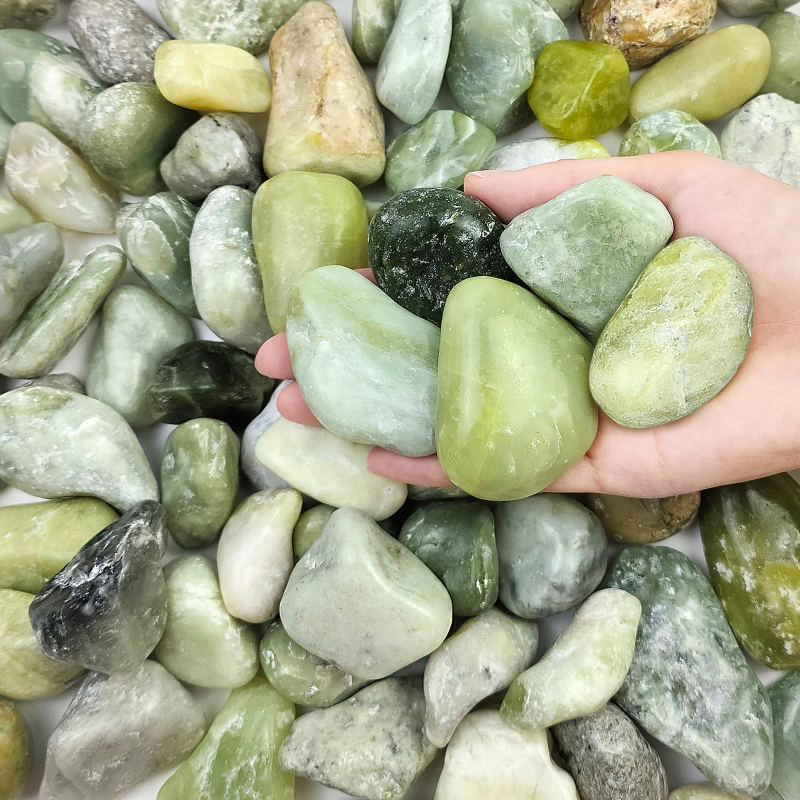 FANTIAN jade river rocks in 2-3 inch size for drainage and decoration