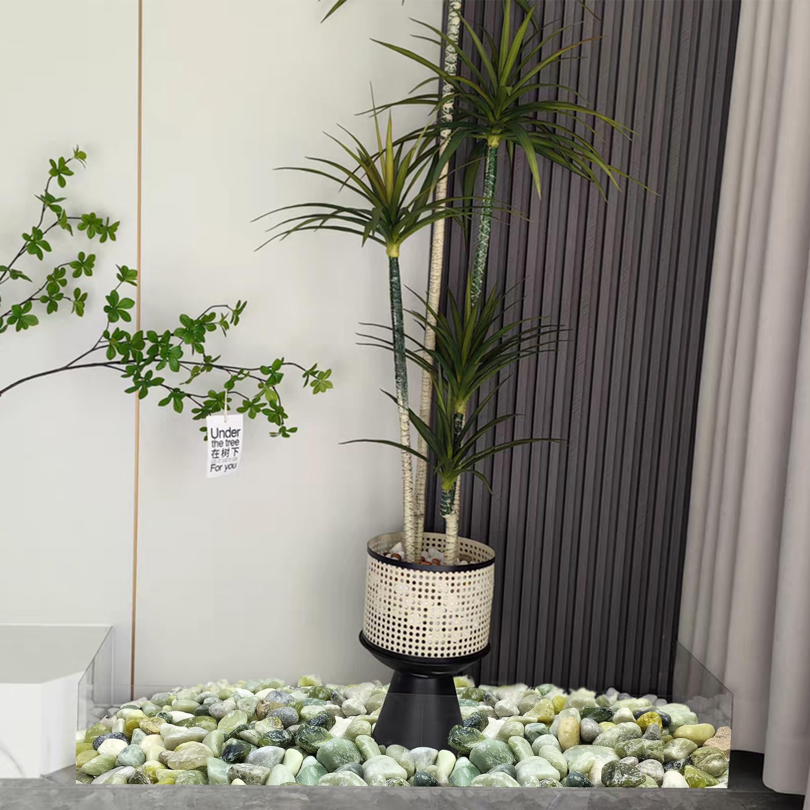 FANTIAN Jade Rocks in outdoor landscaping for lush green contrast.