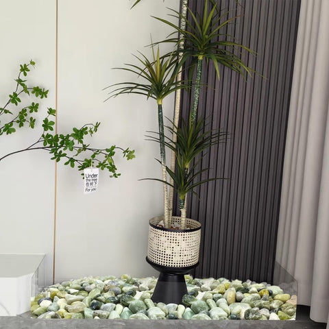 FANTIAN Jade Rocks in outdoor landscaping for lush green contrast.