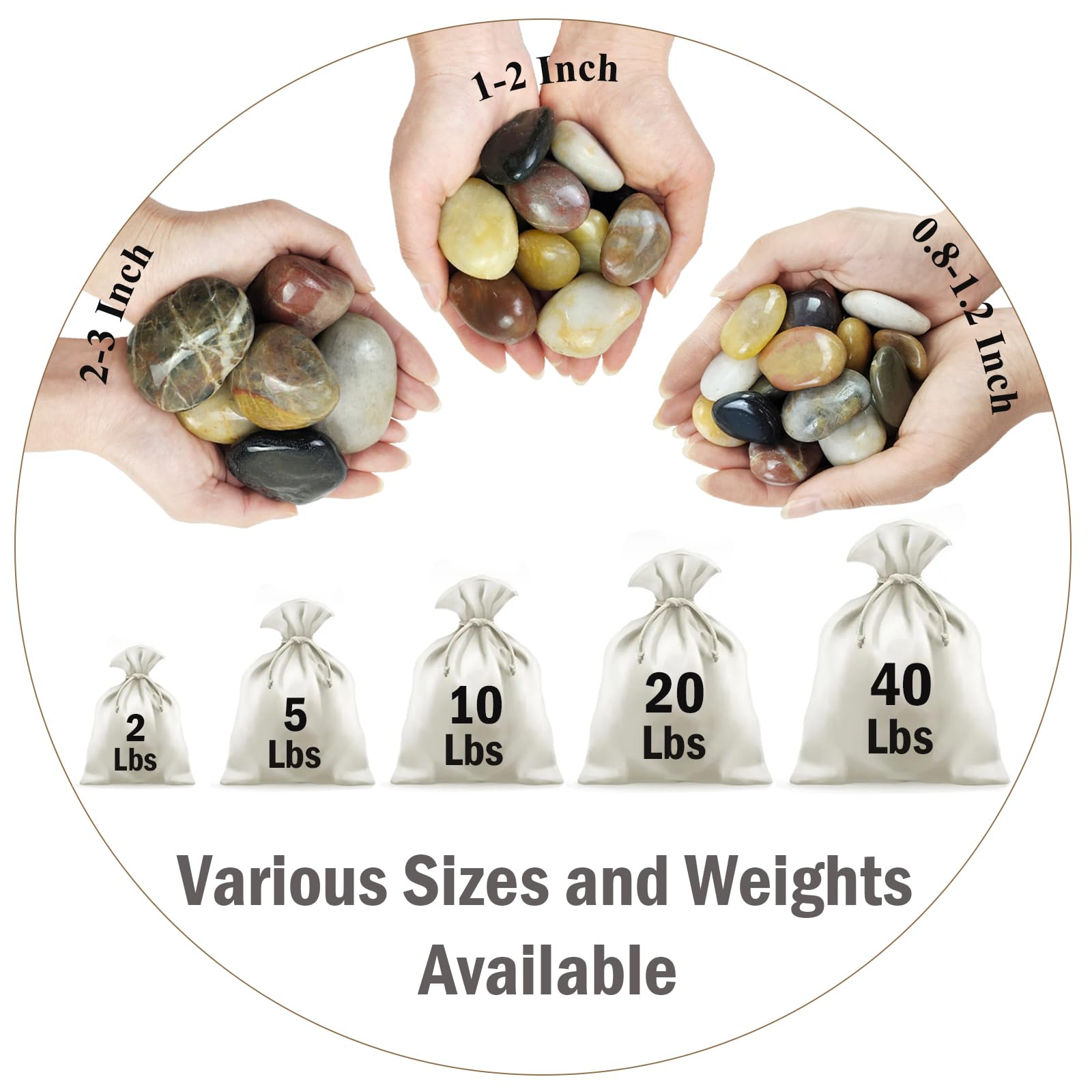 FANTIAN mixed-color pebbles for aquariums add color and help keep water clear.