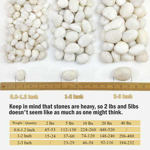 FANTIAN polished white pebbles for aquariums add clean, decorative appeal.