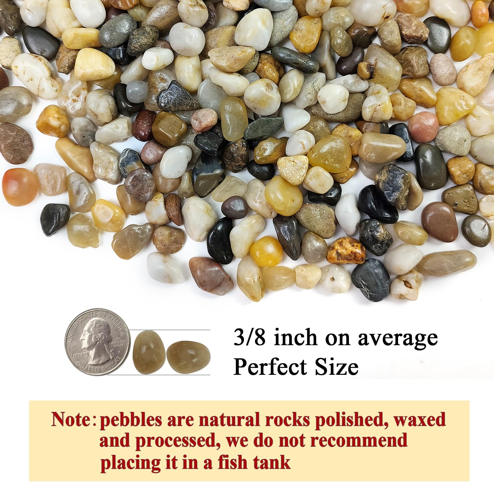 FANTIAN river rocks for planters provide safe soil coverage that helps moisture balance.