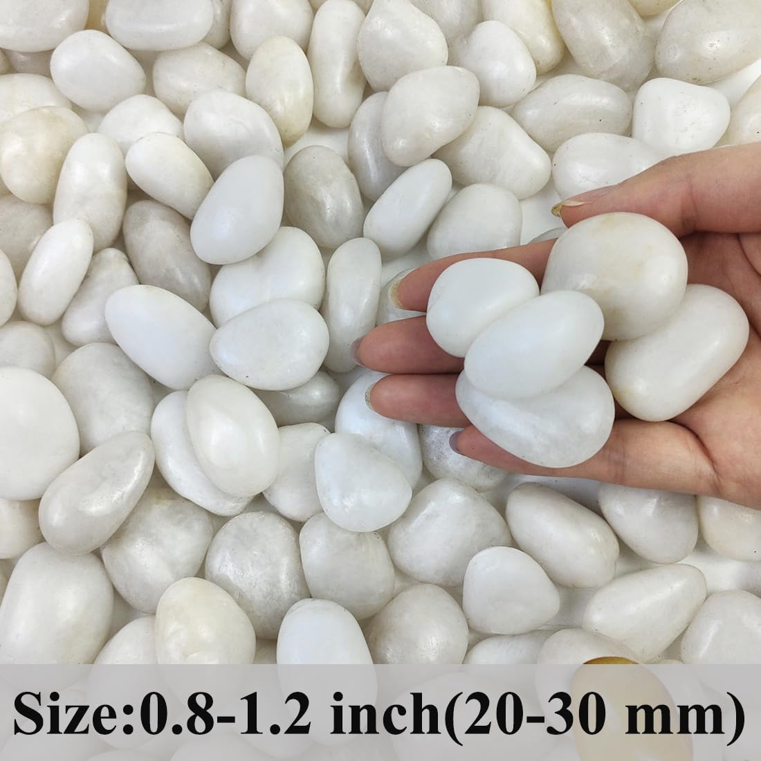 FANTIAN river rocks garden decor add natural texture to borders and beds.
