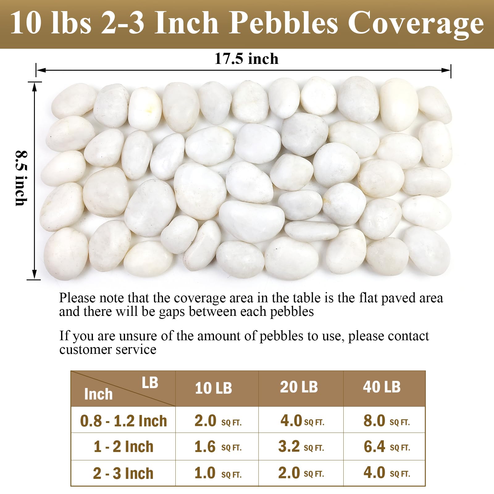 FANTIAN smooth white pebbles for glass containers and terrariums.