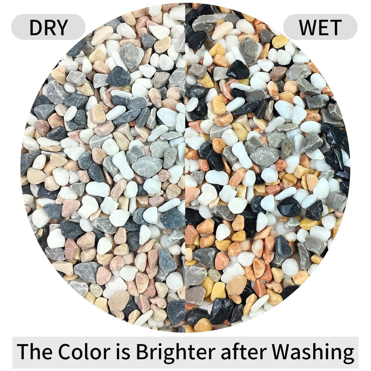 FANTIAN pebbles show a natural, uncoated finish in mixed color.