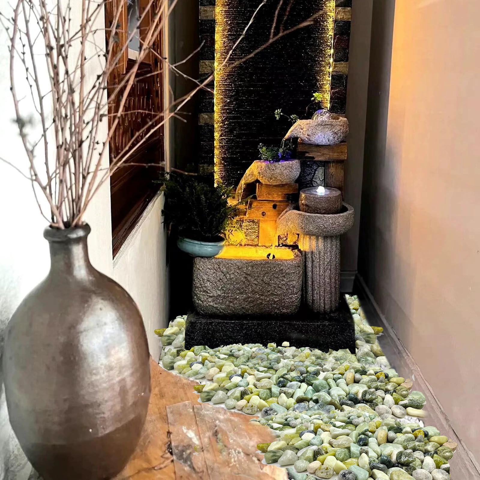 FANTIAN terrarium decor with jade rocks for a vibrant display