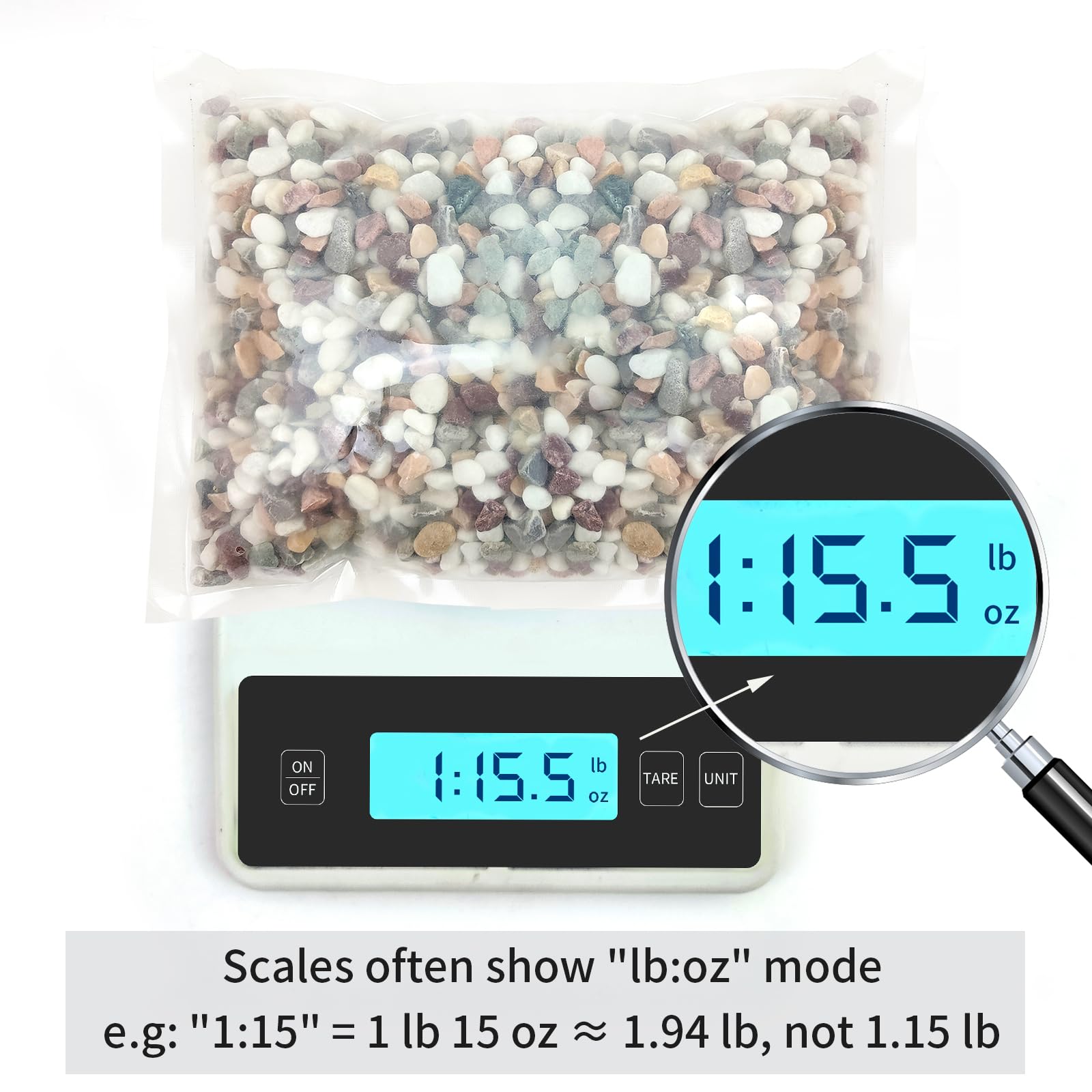 FANTIAN pea gravel used as top dressing for indoor plants.