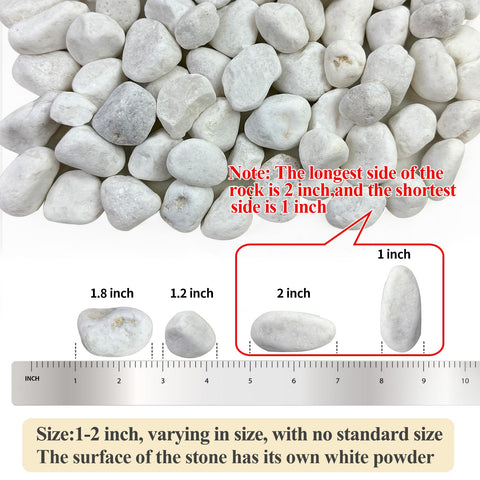 FANTIAN white pebbles for walkways and patios, durable outdoor landscaping accent