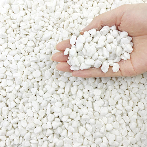 FANTIAN white river rocks 3/8 inch closeup for tidy succulent displays and moisture retention.