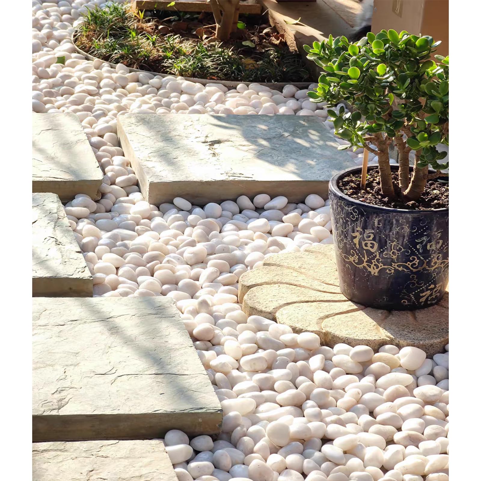 FANTIAN stones in a fairy garden help moisture management and decor.