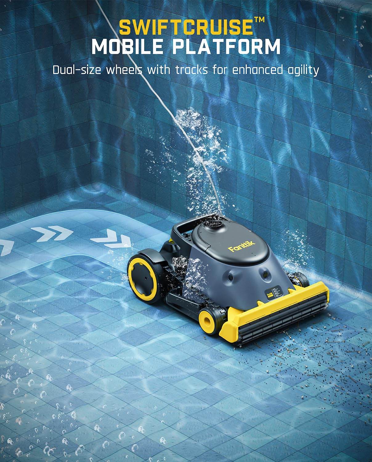 Fanttik Aero X six-hour runtime supports large pools with minimal interruptions.