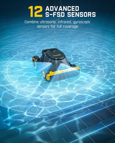 Fanttik Aero X twelve-sensor AquaPilot navigation ensures high coverage on irregular shapes.